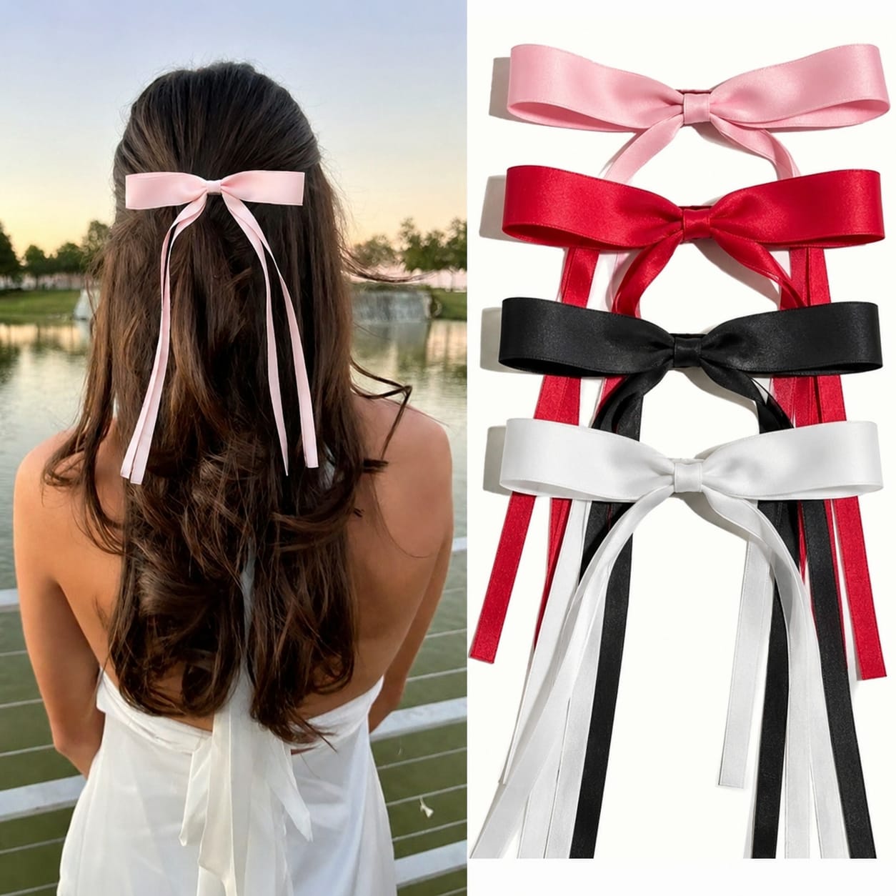 Dreamy Ribbon Clips- Pack of 4
