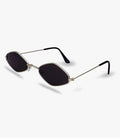 Slim Hexagon Glasses- Black Frame, Metal Edge